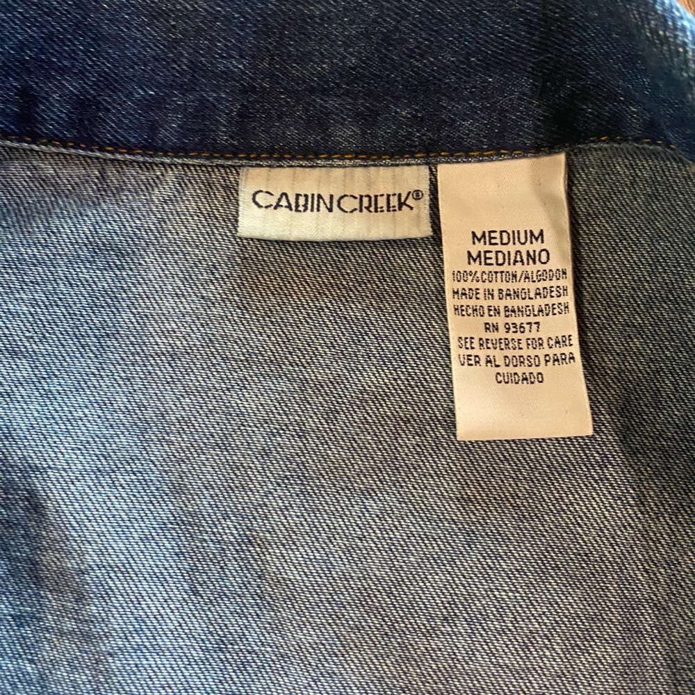 Vintage Cabin Creek Medium Wash Blue Denim Barn Jacket - Picture 3 of 10